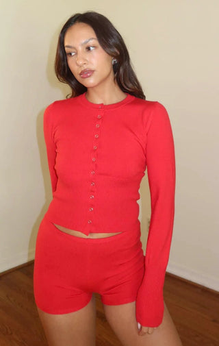 The Cherry Red Mini Shorts - amandenimes - The Cherry Red Mini Shorts -