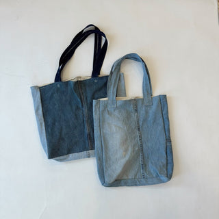 Recycled Denim Tote - Medium - amandenimes - Recycled Denim Tote - Medium -