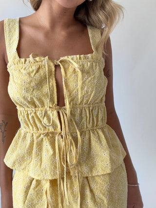 The Sunny Side Drawstring Shorts - amandenimes - The Sunny Side Drawstring Shorts -