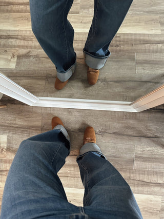 High Rise Cuffed Denim Jeans - amandenimes - High Rise Cuffed Denim Jeans -