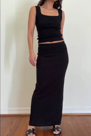 The Shelly Knit Maxi Skirt - amandenimes - The Shelly Knit Maxi Skirt -
