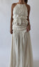 Caroline Smocked Waist Maxi Skirt - Ivory