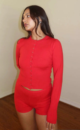 The Cherry Red Mini Shorts - amandenimes - The Cherry Red Mini Shorts -