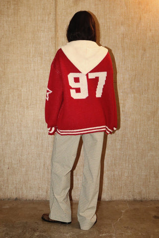 ‘97 Varsity Sweater - Cherry - amandenimes - ‘97 Varsity Sweater - Cherry -