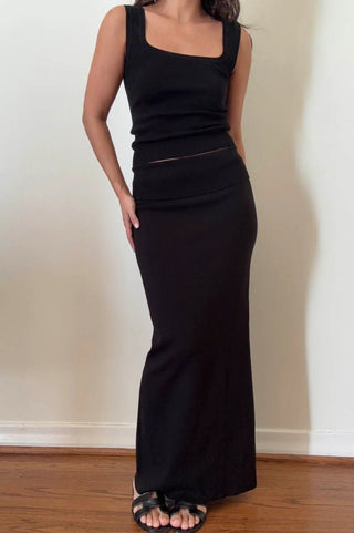 The Shelly Knit Maxi Skirt - amandenimes - The Shelly Knit Maxi Skirt -