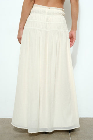 Caroline Smocked Halter Top - Ivory - amandenimes - Caroline Smocked Halter Top - Ivory -