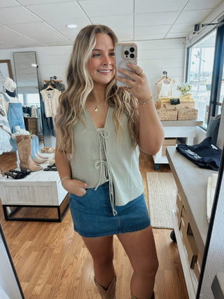 The Janie Denim Mini Skirt - amandenimes - The Janie Denim Mini Skirt -