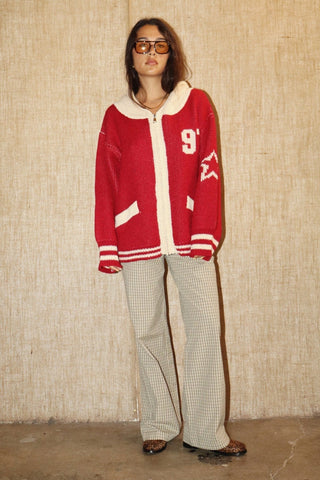 ‘97 Varsity Sweater - Cherry - amandenimes - ‘97 Varsity Sweater - Cherry -