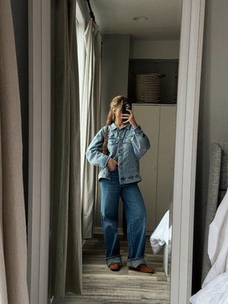 High Rise Cuffed Denim Jeans - amandenimes - High Rise Cuffed Denim Jeans -