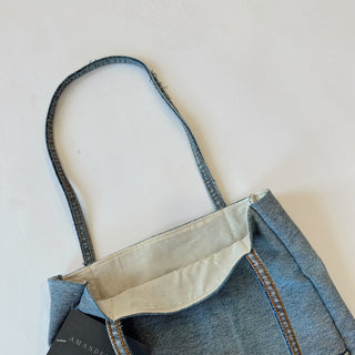 Recycled Denim Tote - Small - amandenimes - Recycled Denim Tote - Small -