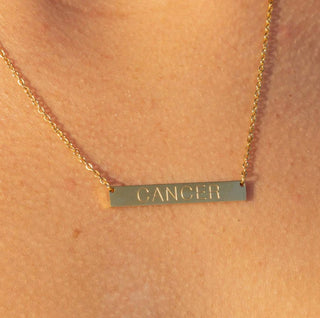 Zodiac Bar Necklace - amandenimes - Zodiac Bar Necklace -