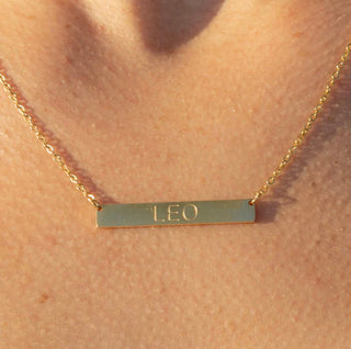 Zodiac Bar Necklace - amandenimes - Zodiac Bar Necklace -