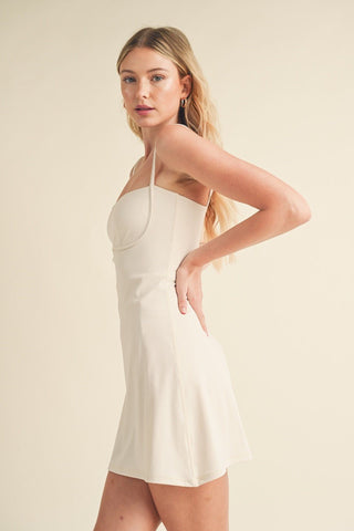 The Hally Athletic Dress - Cream - amandenimes - The Hally Athletic Dress - Cream -