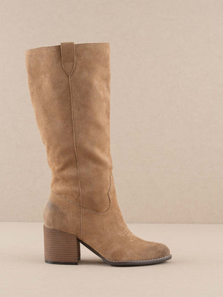 Suede Knee High Boots - amandenimes - Suede Knee High Boots -