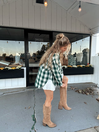 Suede Knee High Boots - amandenimes - Suede Knee High Boots -