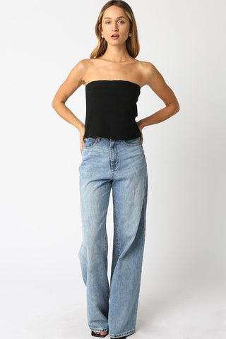 Tube Top - Black - amandenimes - Tube Top - Black -