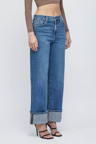 High Rise Cuffed Denim Jeans - amandenimes - High Rise Cuffed Denim Jeans -