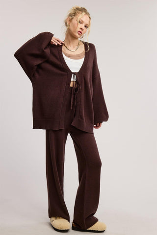The Sydney Knit Pant - Chocolate - amandenimes - The Sydney Knit Pant - Chocolate -