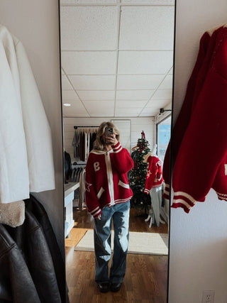 ‘97 Varsity Sweater - Cherry - amandenimes - ‘97 Varsity Sweater - Cherry -