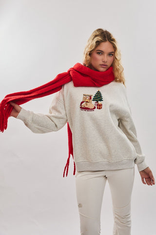 Heather Grey Holiday Crew Neck -