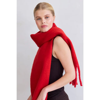 The Recycled Scarf - Crimson Red -