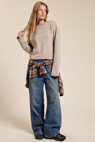 The Staple Crew Neck Sweater - Cappuccino -
