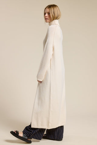 Turtle Neck Maxi Sweater - Ivory -
