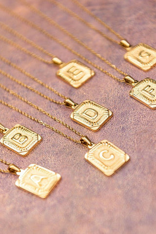 Initial Necklace - amandenimes - Initial Necklace -