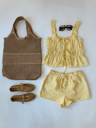 The Sunny Side Drawstring Shorts