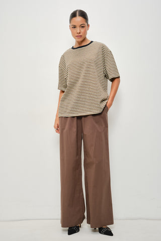 Mia Striped Oversized Tee