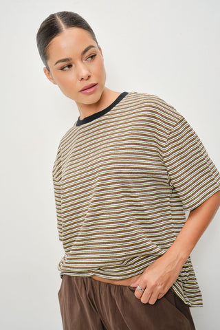Mia Striped Oversized Tee