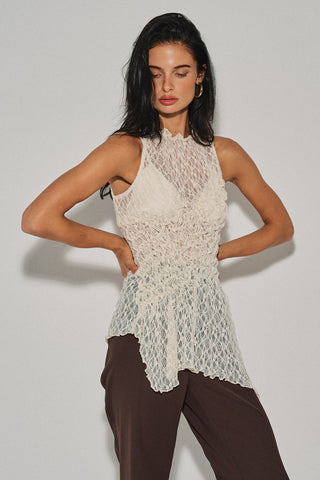 Asymmetrical Lace Top