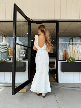 The Garden Party Maxi Dress - White