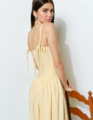 Butter yellow midi dress - amandenimes - Butter yellow midi dress - 
