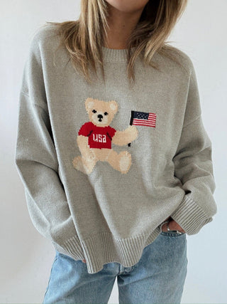 USA Teddy Sweater - amandenimes - USA Teddy Sweater - 
