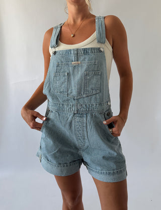Short Overalls- Striped