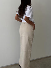 Load image into Gallery viewer, Cream Denim Maxi Skirt
