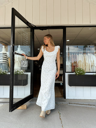 The Garden Party Maxi Dress - White