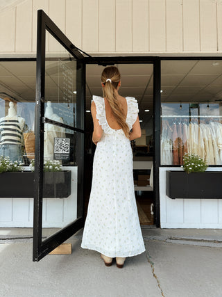 The Garden Party Maxi Dress - White