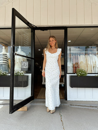 The Garden Party Maxi Dress - White