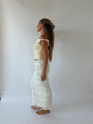 Essential Off Shoulder Top - Butter Yellow