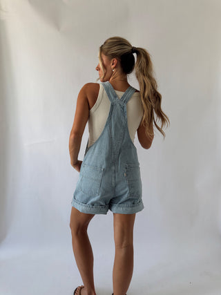 Short Overalls- Striped