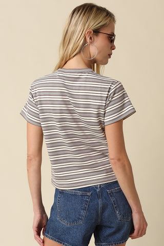 Striped Loose Fit Baby Tee