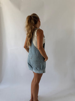 Short Overalls- Striped