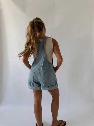 Short Overalls- Striped