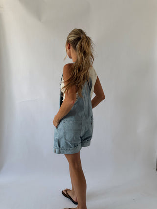 Short Overalls- Striped