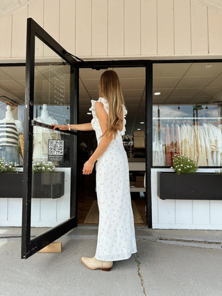 The Garden Party Maxi Dress - White