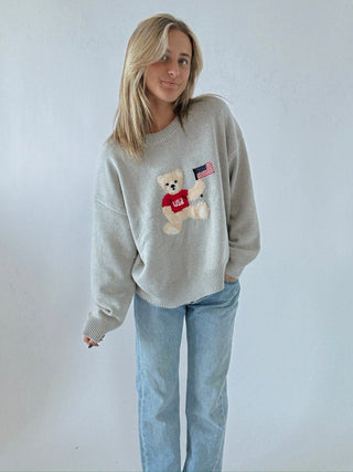 USA Teddy Sweater - amandenimes - USA Teddy Sweater - 