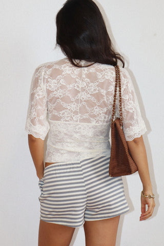 Lace Plunge Top