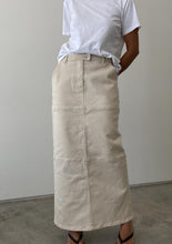 Load image into Gallery viewer, Cream Denim Maxi Skirt
